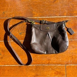 Coach brown leather crossbody